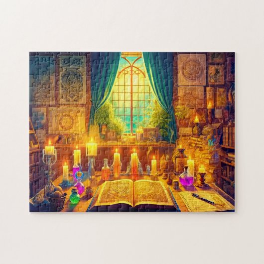 Wizard's Study Enchanted Alchemy Magic Potions Puzzle (Horizontal)