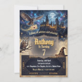 Wizards & Witches Birthday Magical Wizardry Party Einladung (Vorderseite)