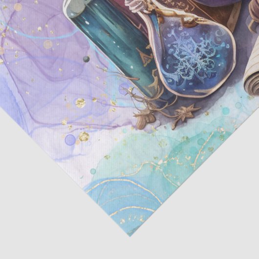 Wizardtabelle | Hexenzauberschreibtisch für Wasser Seidenpapier (Detail)