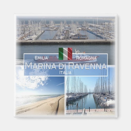 WKM038 MARINA DI RAVENNA, Italien, Kühlschrank Magnet (Vorne)