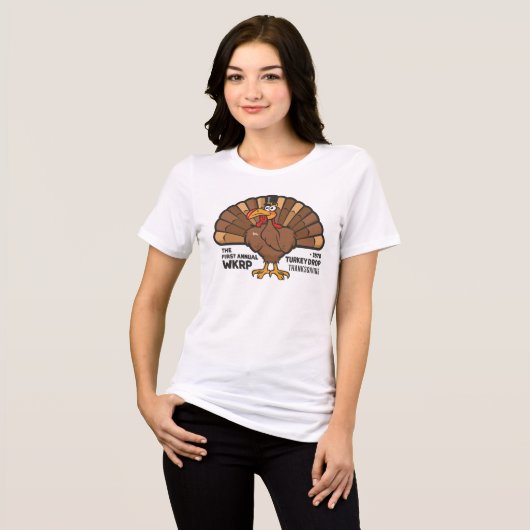 WKRP Türkei Drop Tri-Blend Shirt (Vorderseite voll)