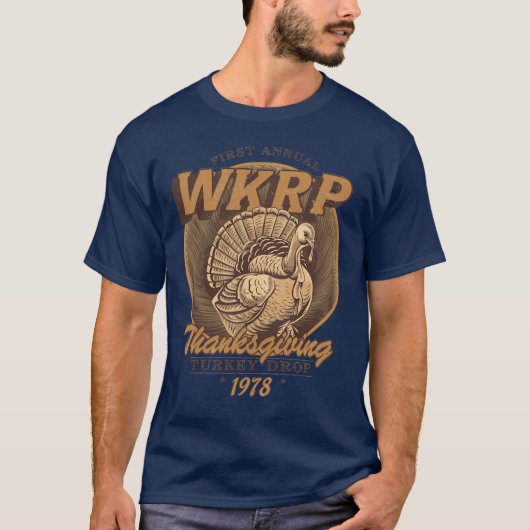 WKRPurkey Drop 1978 Geschenk Retro T-Shirt (Vorderseite)