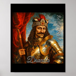 Wlad der Pfähler Mittelalterliches Porträt Dracula Poster