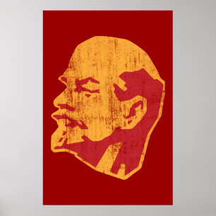 Wladimir Lenin cccp Porträt Poster