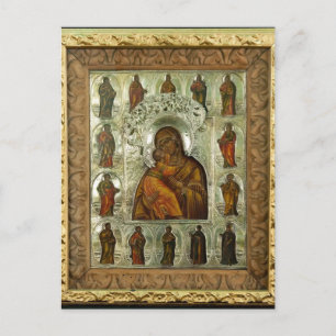 Wladimir-Mutter-Gottes-Orthodoxe-Christen-Ikone Postkarte