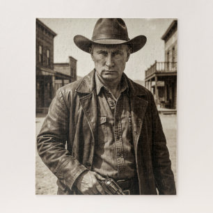 Wladimir Putin Cowboy Wilde Westgrenze Puzzle