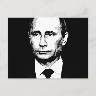 Wladimir Putin Gesicht Postkarte