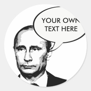 Wladimir Putin -- Internationaler Führer -.png Runder Aufkleber