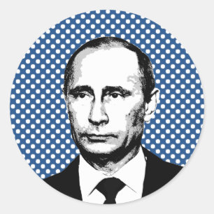 Wladimir Putin -- Internationaler Führer -.png Runder Aufkleber