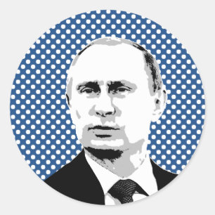 Wladimir Putin - - Internationaler Führer -.png Runder Aufkleber