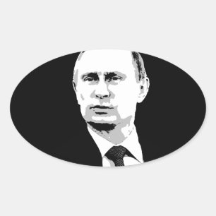 Wladimir Putin Ovaler Aufkleber