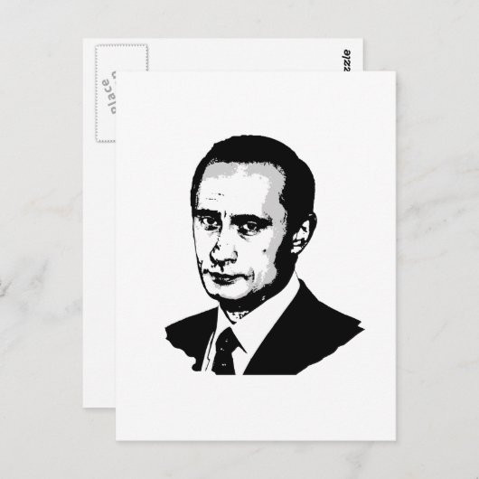 Wladimir Putin Postkarte (Vorne/Hinten)
