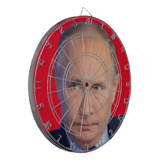Wladimir Putin Präsident des russischen Dart Board Dartscheibe (Vorderseite Links)