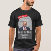 Wladimir Putin Satirisch Mugshot Fun lockt ihn auf T-Shirt (Vorderseite)