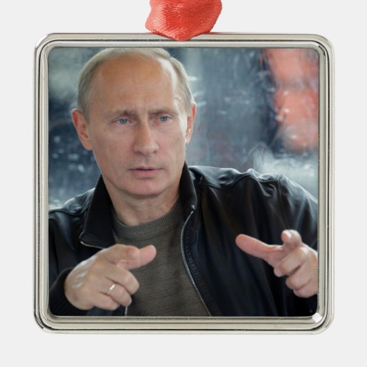 Wladimir Putin Silbernes Ornament (Vorne)
