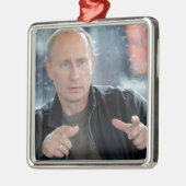Wladimir Putin Silbernes Ornament (Links)