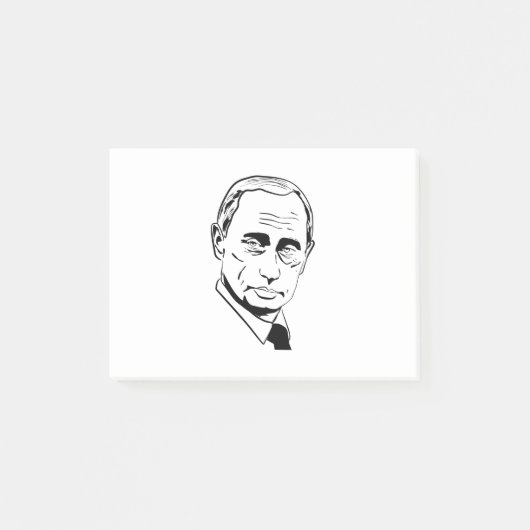 Wladimir Putin-Silhouette Post-it Klebezettel (Vorderseite)
