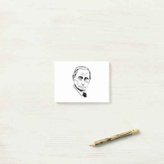Wladimir Putin-Silhouette Post-it Klebezettel (Auf Schreibtisch)