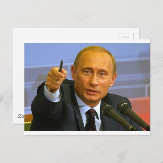 Wladimir Putin will, diesem Mann einen Keks zu geb Postkarte (Vorne/Hinten)