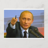 Wladimir Putin will, diesem Mann einen Keks zu geb Postkarte (Vorderseite)