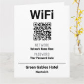 WLAN-Anleitung mit QR-Code Karte (Gelbe Blume)