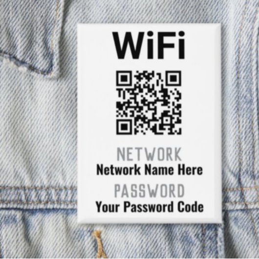 WLAN-Anleitung mit QR-Code. Personal Button