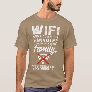 WLAN Ausfall Lustige Anführungszeichen Familyeen V T-Shirt