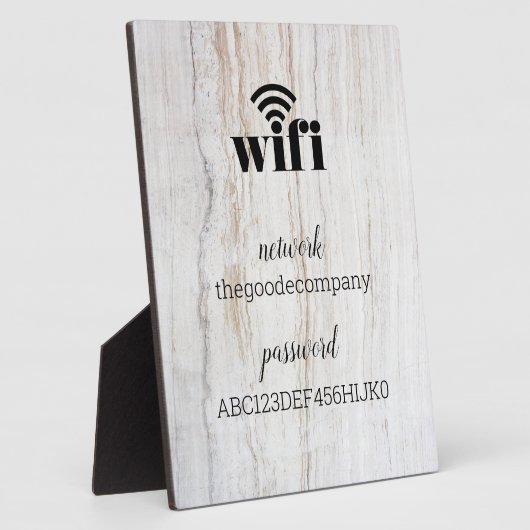 WLAN Informationen *Moderne Gastfreundschaft* Rust Fotoplatte (Seite)