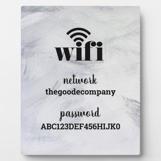 WLAN Informationen *Modernes Hotel* Paint Plaque Fotoplatte (Vorderseite)