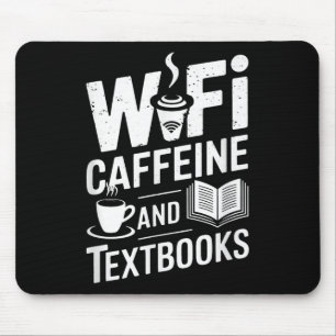 WLAN Kaffee und Lehrbücher Mousepad