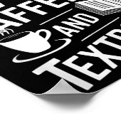 WLAN Kaffee und Lehrbücher Poster (Ecke)