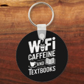 WLAN Kaffee und Lehrbücher Schlüsselanhänger (Vorderseite)