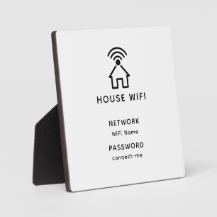 WLAN-Kennwort für das Minimalistische Weiße Haus Fotoplatte