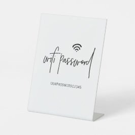 WLAN-Kennwort Kostenloses Stehendes Podestzeichen Sockelschild