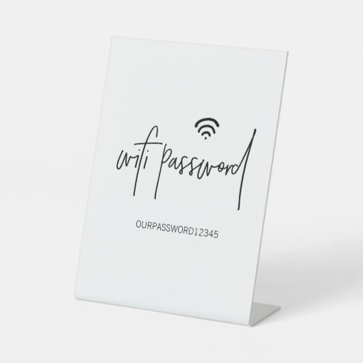 WLAN-Kennwort Kostenloses Stehendes Podestzeichen Sockelschild (Vorderseite)