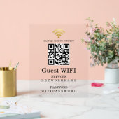 WLAN-Kennwort und Netzwerk-QR-Code Personalisiert Acrylschild (Hochzeit)