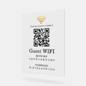 WLAN-Kennwort und Netzwerk-QR-Code Personalisiert Acrylschild (Winkel)
