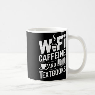 WLAN Koffein und Lehrbücher Kaffeetasse