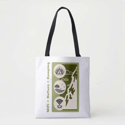 WLAN + Natur = Camping-Abenteuer Camping Tasche (Vorderseite)