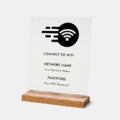 WLAN-Netzwerk mit eigener Marke Connect Modern Whi Acrylschild (Winkel)