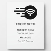 WLAN-Netzwerk mit eigener Marke Connect Modern Whi Fotoplatte (Vorderseite)