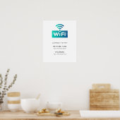 WLAN-Netzwerk mit eigener Marke Connect Modern Whi Poster (Küche)