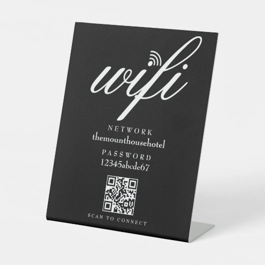 WLAN-Netzwerk-Passwort-QR-Code Geschäft Einzelhand Sockelschild (Vorderseite)
