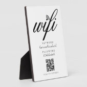WLAN-Netzwerk-Passwort-QR-Code-Schild Fotoplatte (Seite)