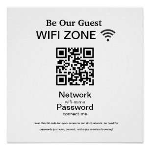 WLAN-Netzwerk   QR-Code Internet-Scan zum Verbinde Poster