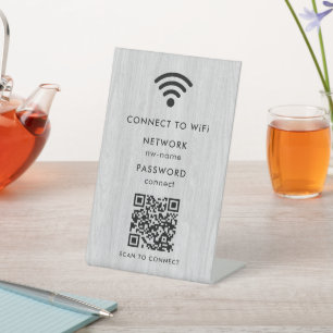 WLAN-Netzwerk QR-Code scannen, um sich mit dem I Sockelschild