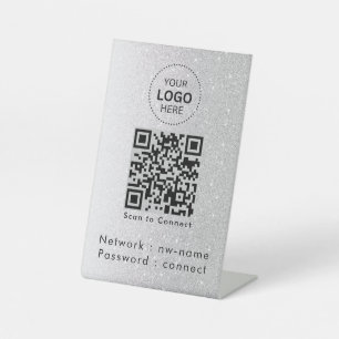 WLAN-Netzwerk   QR-Code scannen, um sich mit dem I Sockelschild