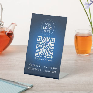 WLAN-Netzwerk QR-Code scannen, um sich mit dem I Sockelschild