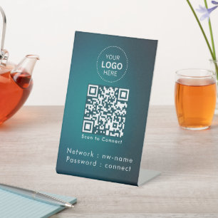 WLAN-Netzwerk QR-Code scannen, um sich mit dem I Sockelschild