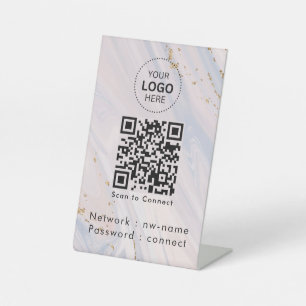 WLAN-Netzwerk   QR-Code scannen, um sich mit dem I Sockelschild